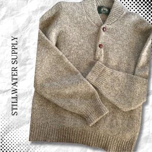 {Stillwater Supply Co.} Rugby Style WOOL Sweater